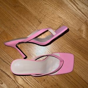 Pink flip-flop heel